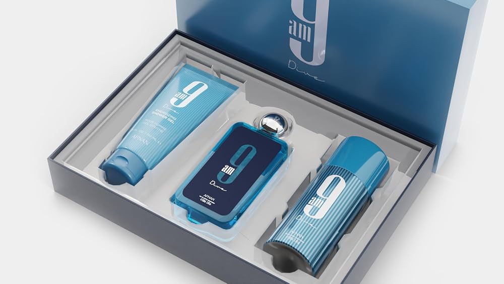 Afnan 9AM Dive Perfume Gift Set for Men with Shower Gel & Perfume Spray