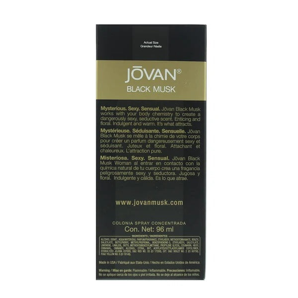 Jovan Black Musk For Women Cologne Concentrate Spray 96ml