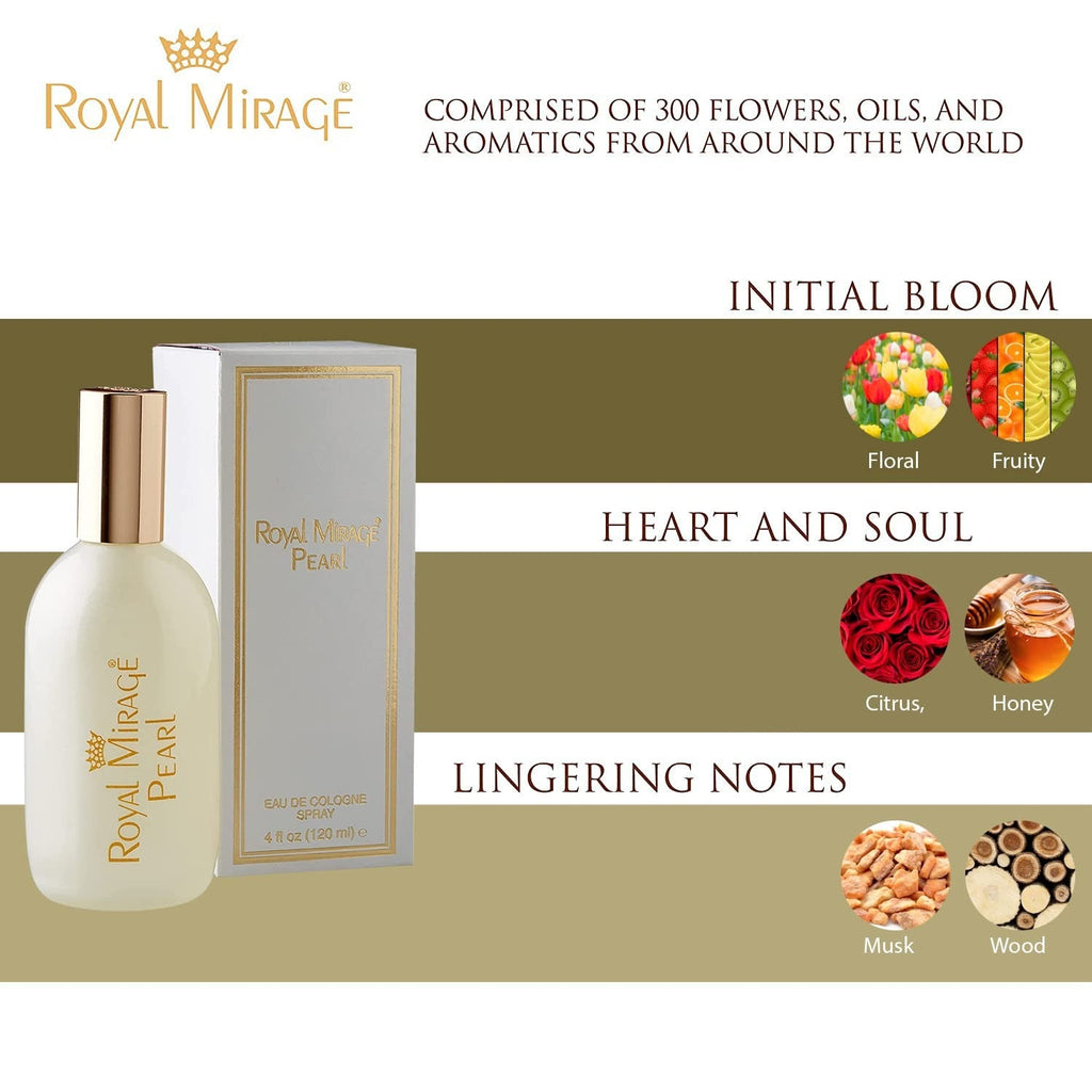 Royal Mirage Pearl Eau De Cologne Perfume - 120ml
