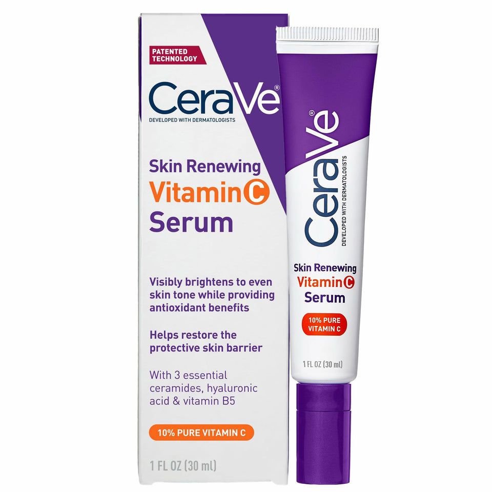 CeraVe Skin Renewing Vitamin C Serum with 10% Pure Vitamin C, Ceramides & Hyaluronic Acid 30ml