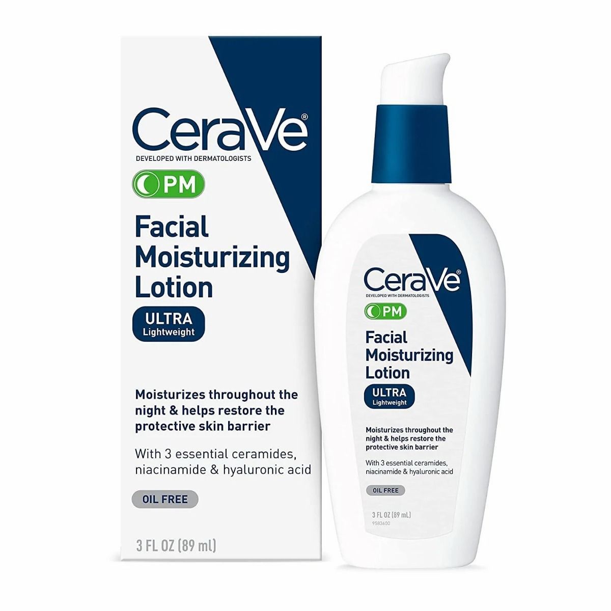 CeraVe PM Facial Moisturizing Lotion Ultra-Lightweight for Normal to Oily Skin 89ml