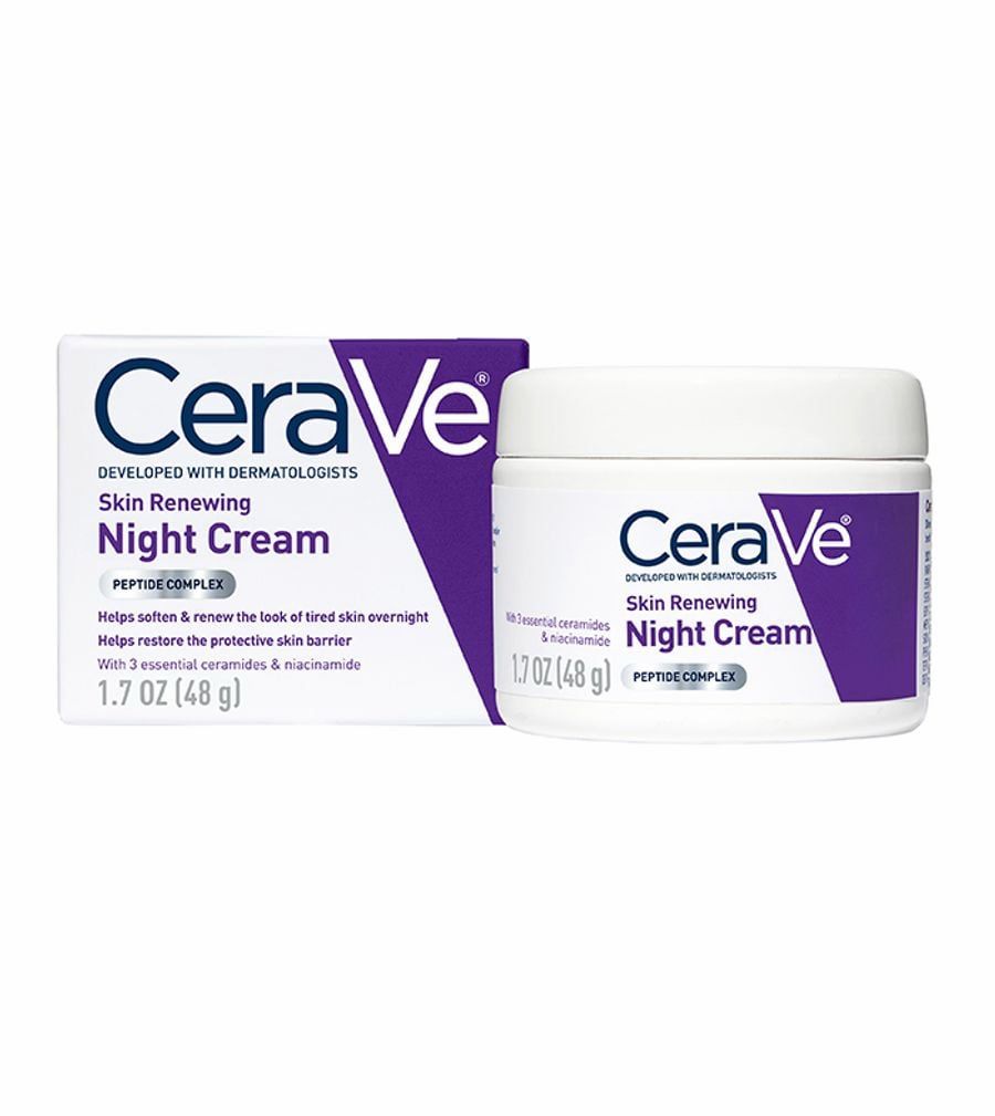 CeraVe Skin Renewing Night Cream with Peptide Complex, Ceramides & Hyaluronic Acid 48g