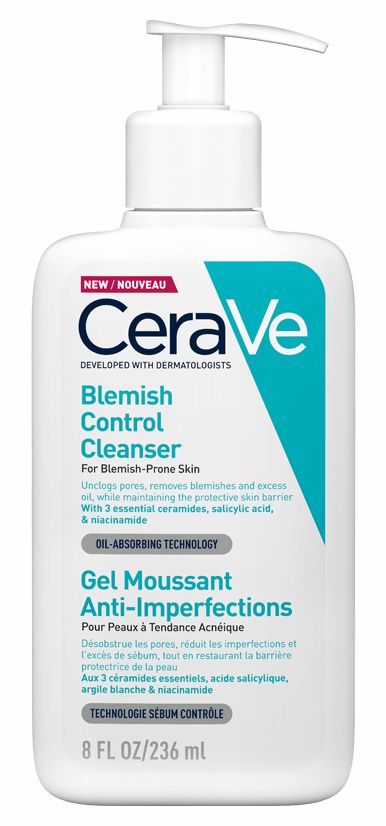 CeraVe Blemish Control Cleanser with 2% Salicylic Acid & Niacinamide for Acne-Prone Skin 236ml