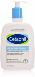 Cetaphil Gentle Skin Cleanser for Dry to Normal Sensitive Skin, Hydrating Glycerin, Vitamins B3 & B5, 591ml