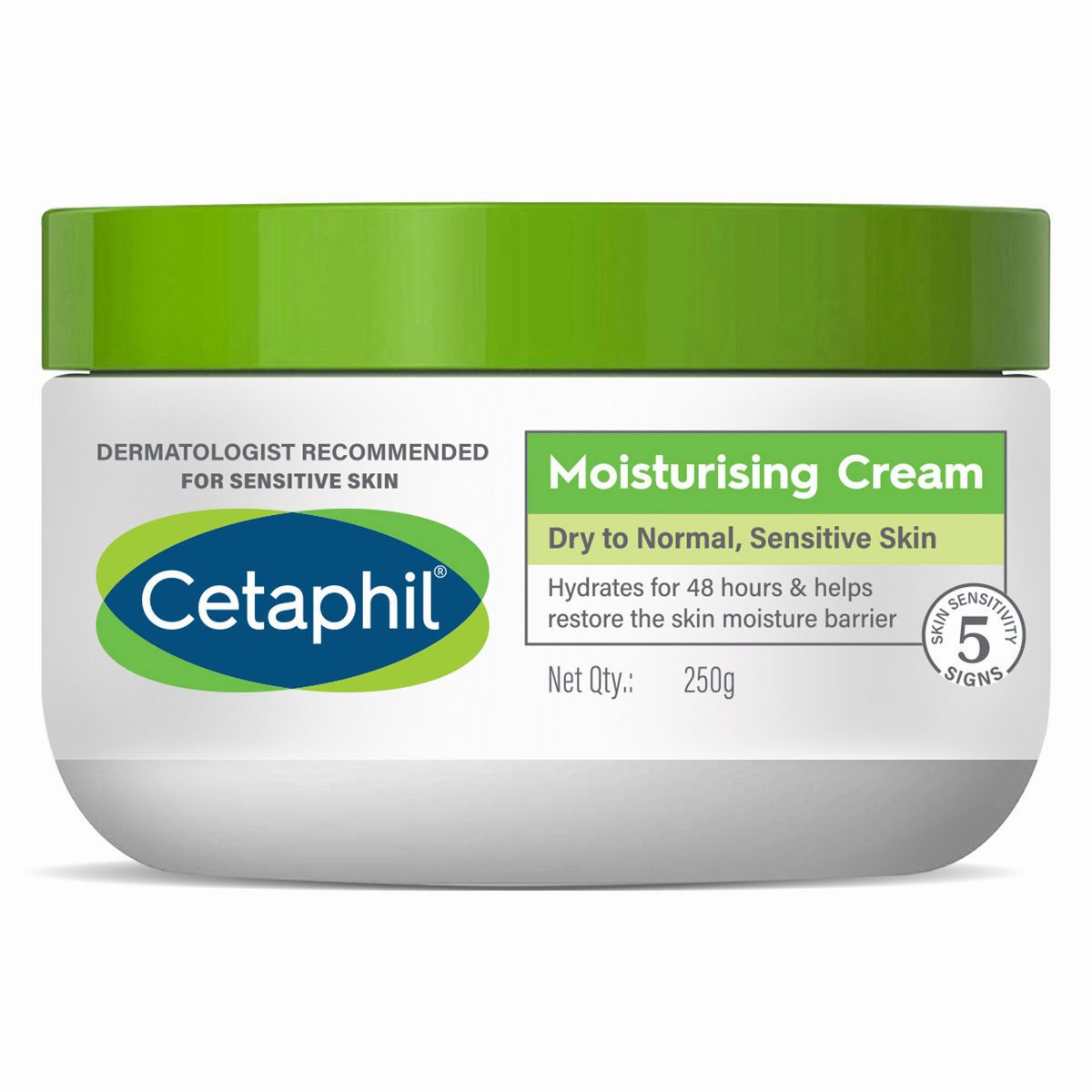 Cetaphil Moisturising Cream for Dry & Sensitive Skin, 250g