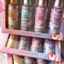Victoria’s Secret Fruit Crush, Cake Confetti, Candy Baby & Sugar High Body Mist Gift Set (4 pcs)