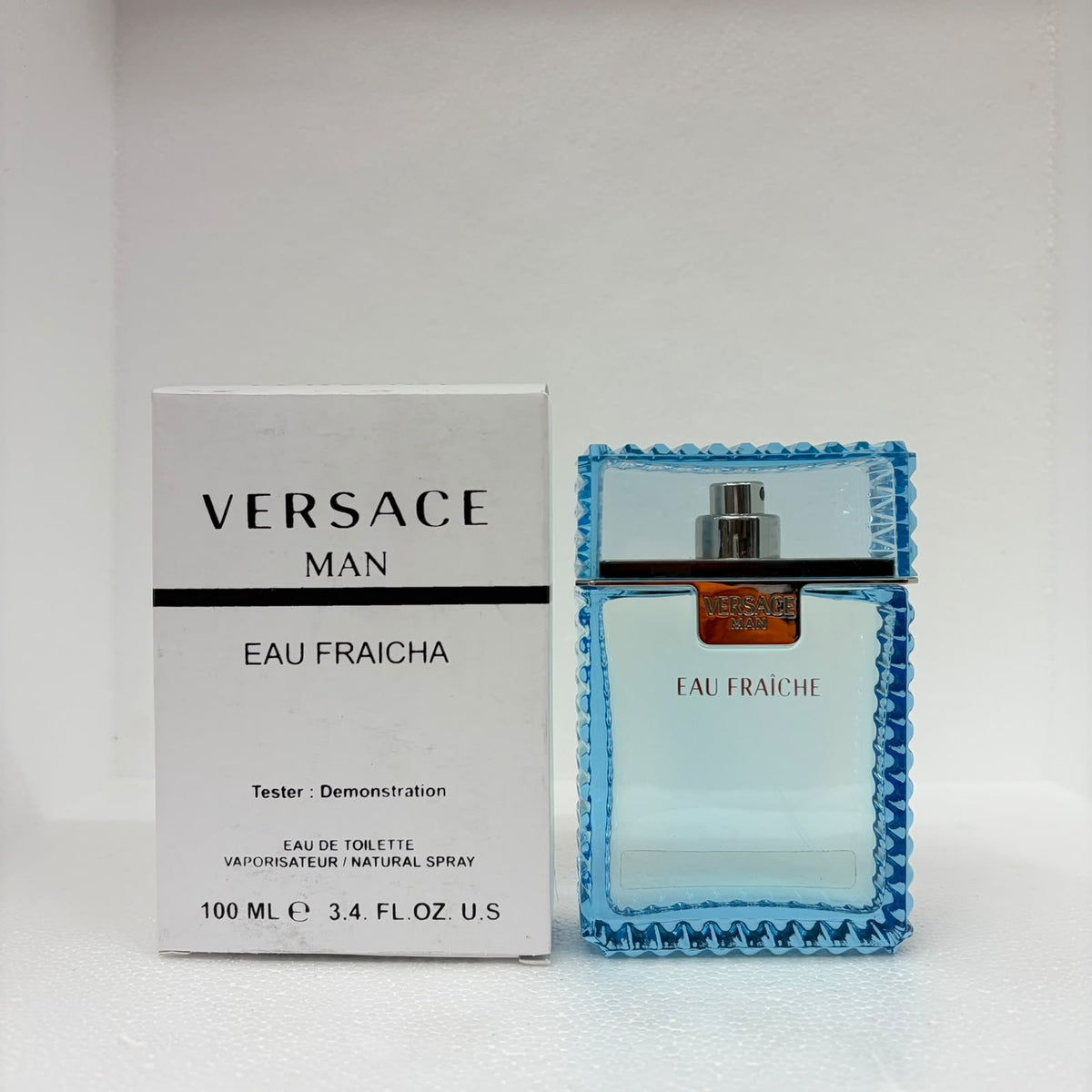 Versace Man Eau Fraîche Eau de Toilette 100ml – Men's Fresh Woody Citrus Fragrance (Tester)