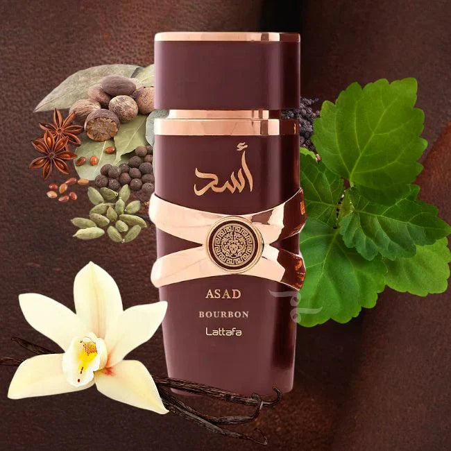 Lattafa Asad Bourbon Eanu De Parfum – 100ml Long Lasting Arabic Perfume for Me