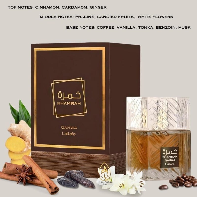 Lattafa Khamrah Qahwa Eau De Parfum – 100ml For Men & Women
